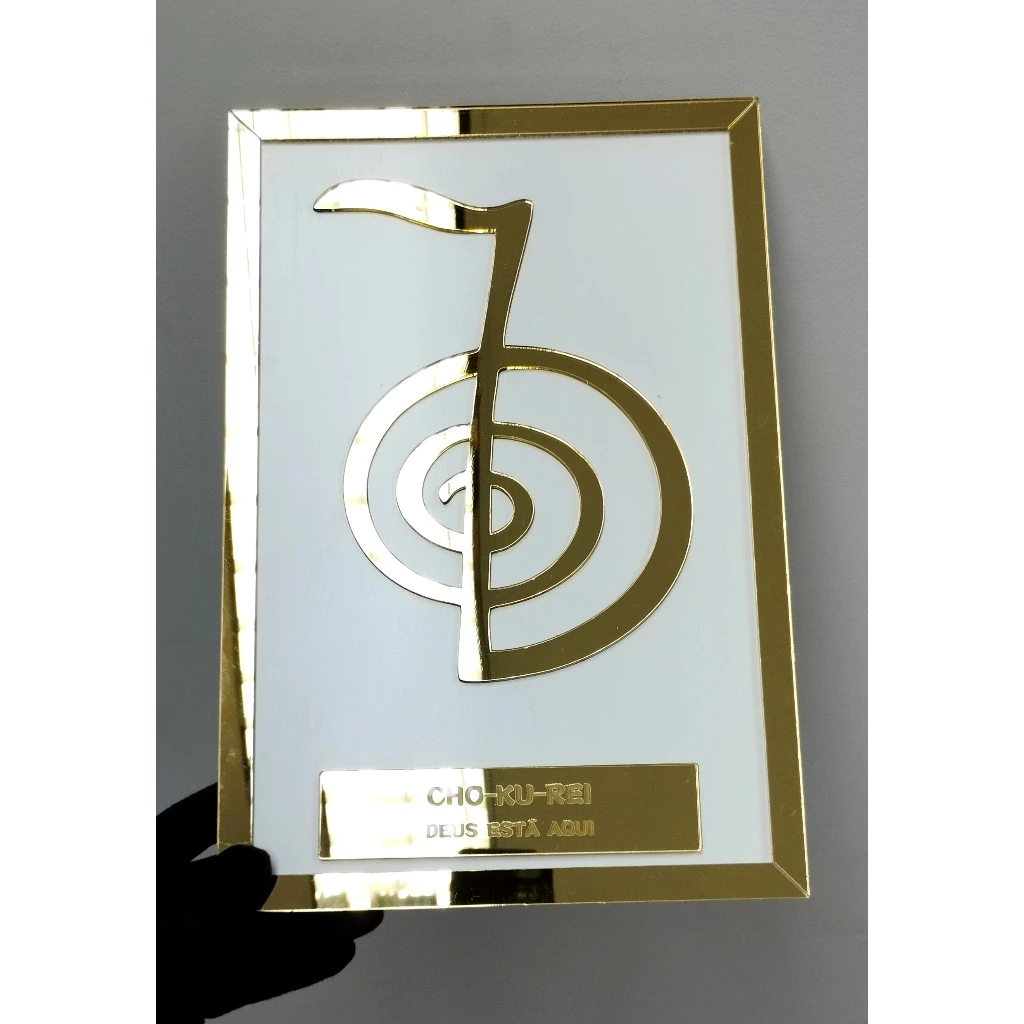 Conjunto 4 quadros Símbolos Reiki Chokurei Seiheki honshazenshonen daikomyo