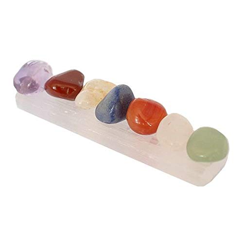 Pedras dos Chakras com Selenita — Kit Relaxar e Meditar