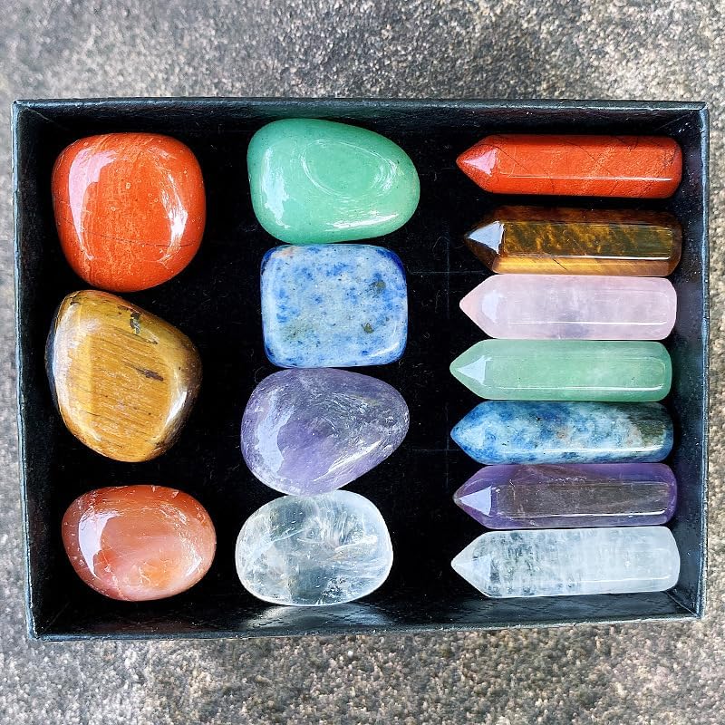 Varinhas dos 7 Chakras com Ponta Única — Kit com 14 Peças