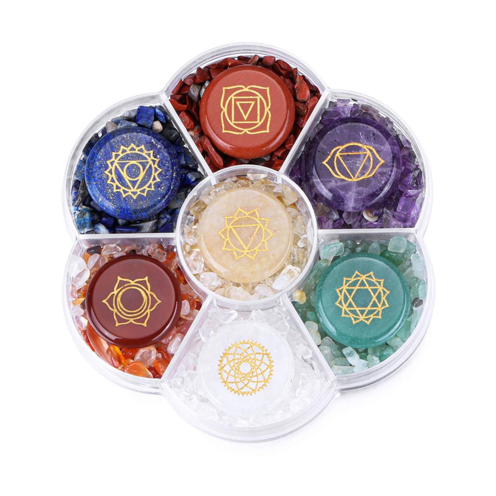 Cristais em Forma de Coração CrystalTears — 7 Chakras