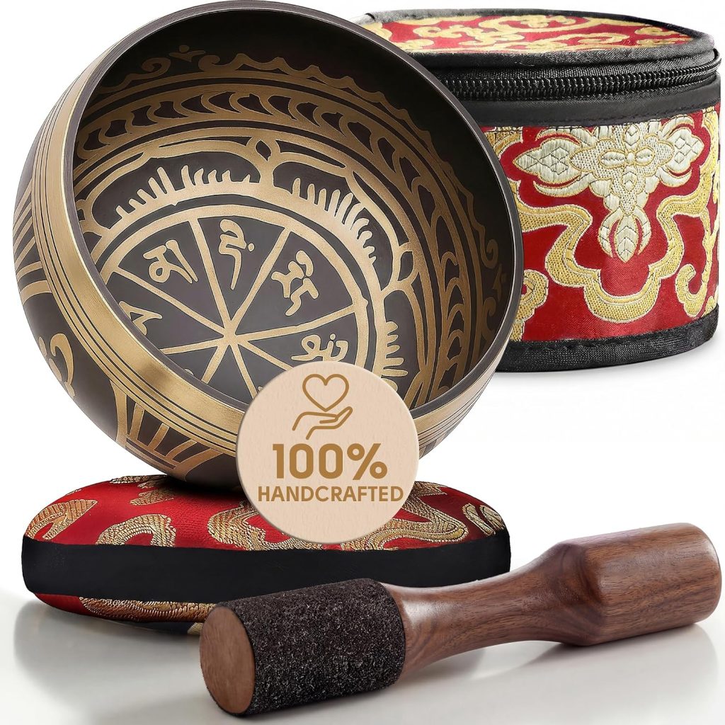 Tigela Tibetana Silent Mind com Acessórios — 10 cm