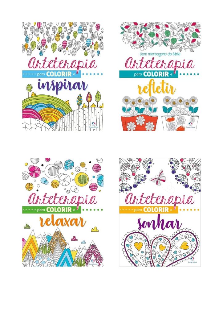 Arteterapia Colorir e Relaxar — Kit com 4 Livros