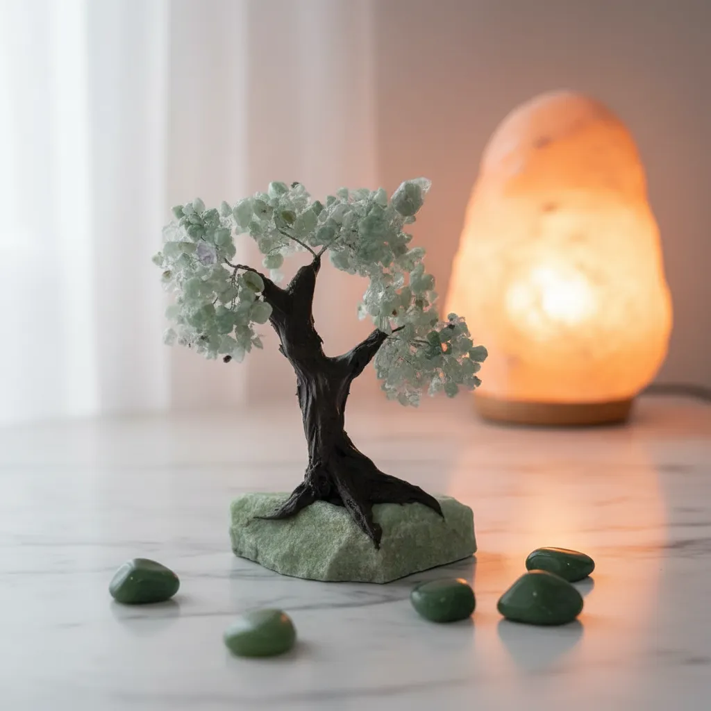 Bonsai de Quartzo Verde — Conexão Gaya — 12 cm