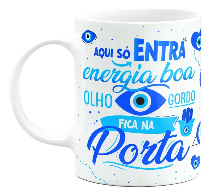 Caneca Boas Energias JPS INFO em Cerâmica — 325 ml