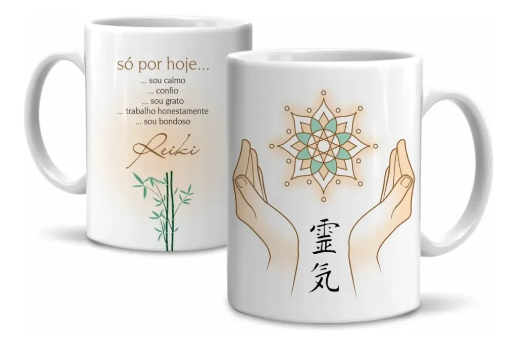 Caneca Reiki Modelo 3 em Cerâmica — 325 ml