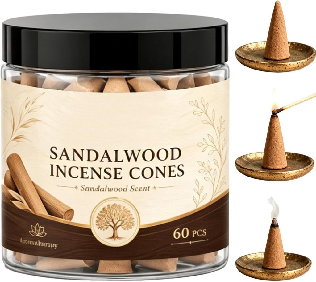 Incenso Cone Backflow — Conjunto de 60 Peças