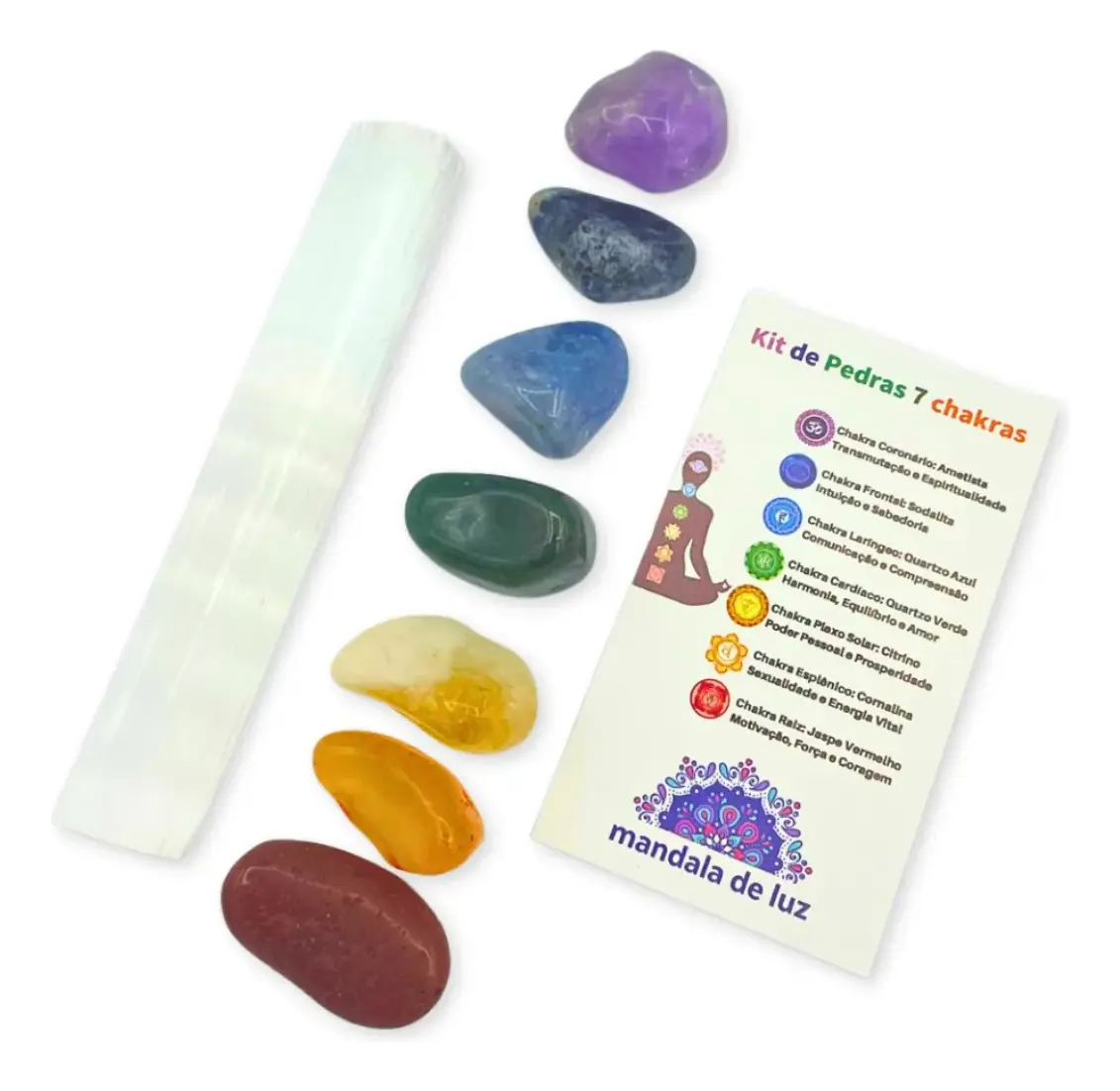 Pedras dos Chakras com Selenita — imagem 1