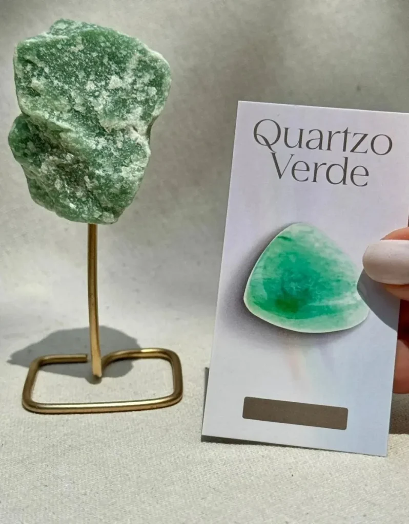 Pilar de Quartzo Verde — Opala Store — 8 cm