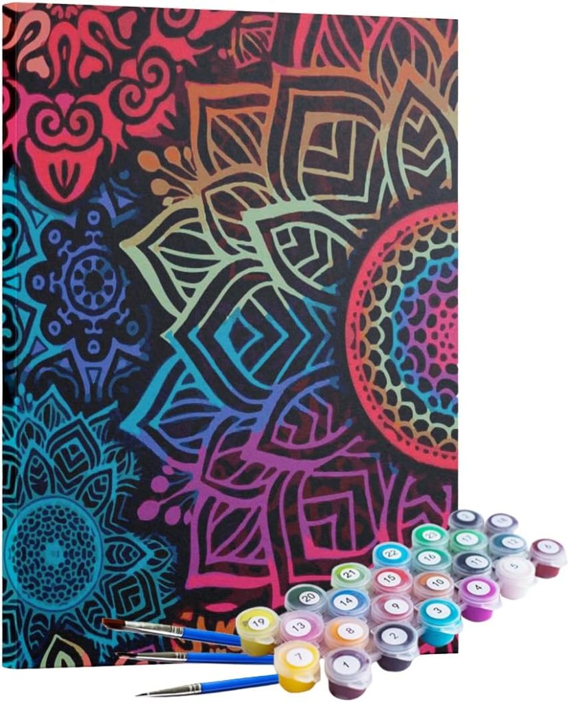 Pintura Mandala Colorida por Números — 40 x 50 cm