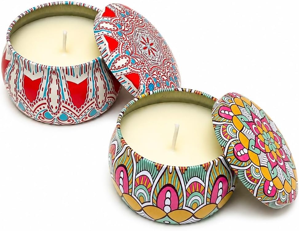 Velas de Mandarina e Lavanda — Kit de 2 Velas de 100 g